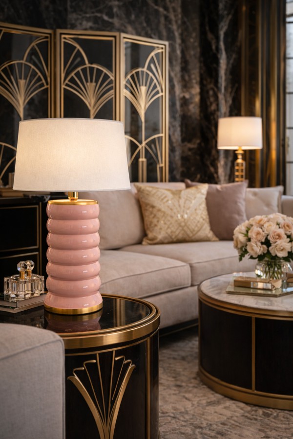 Luxury – Silvara Seramik Abajur | Model: VL-SV30-PNK