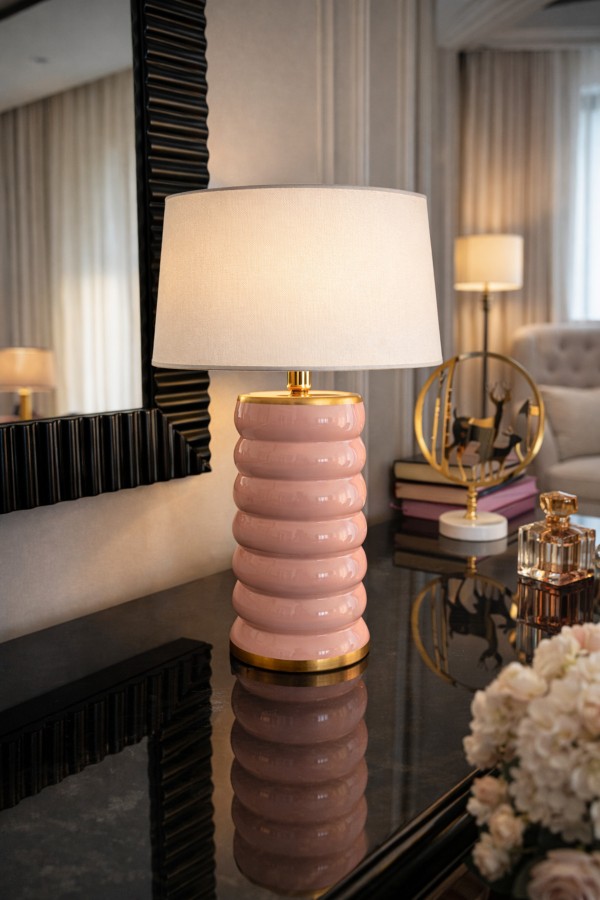 Luxury – Silvara Seramik Abajur | Model: VL-SV30-PNK